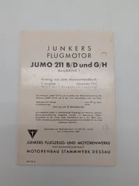 Junkers Flugmotor Jumo 211 B/D and G/H Engine Manual Excerpt, 1941
