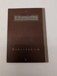 Tysk Arbejdsbog (Arbeitsbuch) fra Det Tredje Rige, ca. 1930-1940