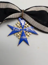 Preussisk Pour le Mérite Orden, "Blå Max" med halsbånd, 1930 udgave 