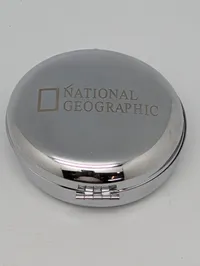 National Geographic Silver-Tone World Time Travel Alarm Clock