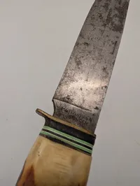 Vintage Mora Sweden Fixed Blade Knife with Stag Handle and Sheath