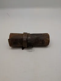 Antikt kirurgisk instrument-sæt i læderrulle Felt Dyrlæge Tyskland WW2 
