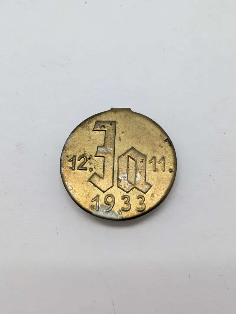 Tysk minde-emblem fra 12. november 1933 Valget af Hitler 