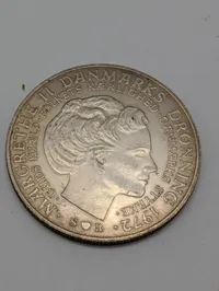 Danmark 10 Kroner 1972 Frederik IX Erindringsmønt i Sølv