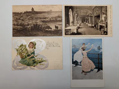 Set of Four Early 20th Century European Postcards