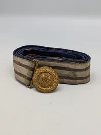 Tysk WW1  officersbælte med forgyldt spænde,  monogram