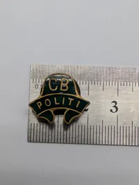 Danish Civil Defense CB Politi Enamel Lapel Pin WW2