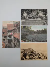Set of Four Vintage Danish Topographical Postcards