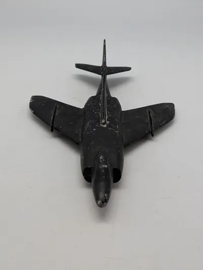 Vintage Støbt Metal Model af McDonnell Douglas F-4 Phantom II Jetfly, flykending