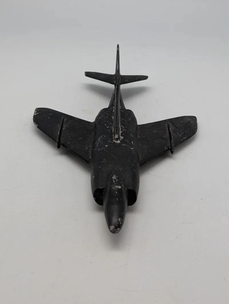 Vintage Støbt Metal Model af McDonnell Douglas F-4 Phantom II Jetfly, flykending 