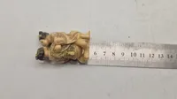 Antik JAPANESE HAND CARVED EROTIC NETSUKE FIGURES EDO / MEIJI PERIODE 