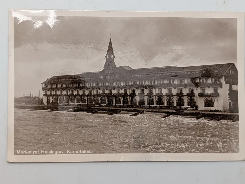 Vintage Postcard of Marienlyst Kurhotellet, Helsingør, Denmark
