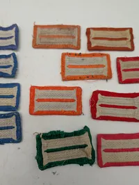 Samling af 15 broderede militære distinktioner og stofmærker DDR mm. 