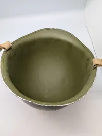 Amerikansk M1 Stålhjelm med faste bøjler og front-seam WW2 