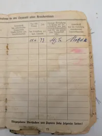Tysk Luftwaffe Soldbuch fra 2. Verdenskrig tilhørende Karl Burkhardt