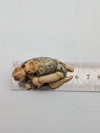 Antik JAPANESE HAND CARVED EROTIC NETSUKE FIGURES EDO / MEIJI PERIODE 