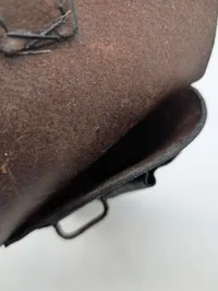 Militær læderhylster til pistol med magasinlomme