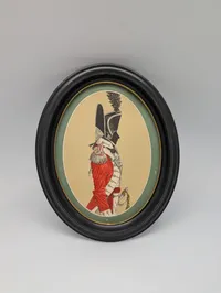 Framed Napoleonic Era Military Silhouette Portrait of a British Officer