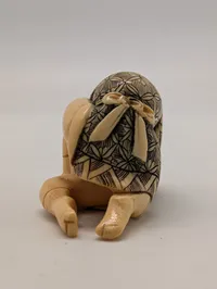 Antik JAPANESE HAND CARVED EROTIC NETSUKE FIGURES EDO / MEIJI PERIODE 
