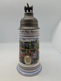 Tysk Reservist-ølkrus fra 1. Fuss-Artillerie-Regiment München 1907