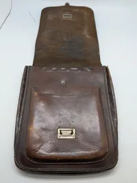 Militær Korttaske i Læder, Vintage Model, Dansk ?. Tysk ?