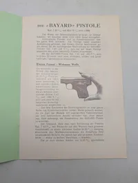 Anciens Établissements Pieper, Die Bayard Pistole manual