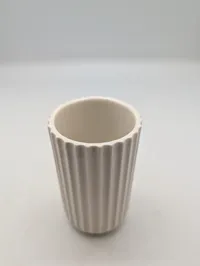 Lyngby Porcelæn hvid riflet vase