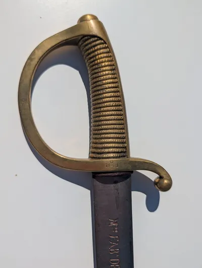 Spansk Model 1843 Infanterisabel med messingfæste