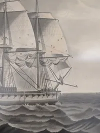 Wilhelm Lucas Møller, Maritimt Søslag, 1799, W. L. Møller, Søkadettegning, 