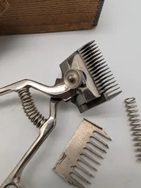 Antique German Manual Hair Clipper with Original Box and Accessories