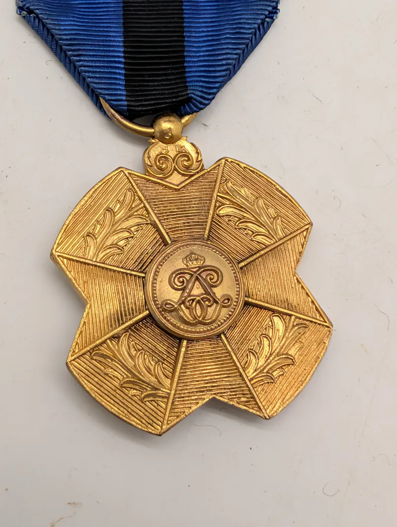 Belgisk Civil Dekoration, 1. Klasse Guldmedalje med Bånd