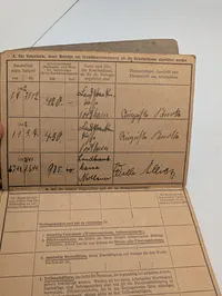 Tysk Arbejdsbog for Udlændinge (Arbeitsbuch für Ausländer) fra 1943