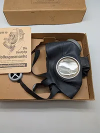 Tysk WWII Volksgasmaske VM 40 Papæske