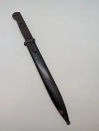 Tysk Mauser K98 Bajonet med tilhørende metalskede uden nummer 