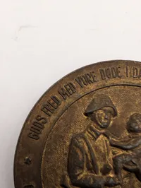 Danish Liberation Commemorative Bronze Medal pin , May 5 1945