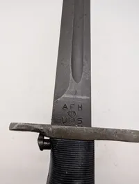 Amerikansk M1 Bajonet fra 2. Verdenskrig, mærket AFH US