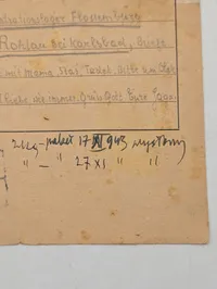Ravensbrück Koncentrationslejr Brev fra Jadwiga Krol, Oktober 1943