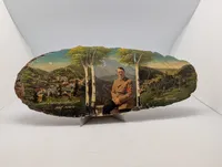 Tysk propagandabillede på træskive, Adolf Hitler i Kurort Berneck