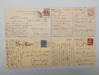 Set of Four Early 20th Century International Topographical Postcards