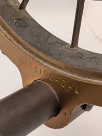 Vintage Brass Anti-Aircraft Ring Sight with Rubber Eyepiece