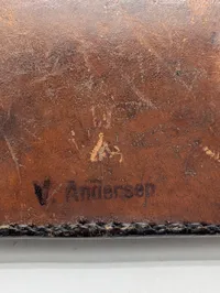 Dansk militær patronaske i læder model 89, dateret 1914
