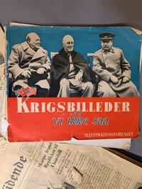 Collection of WWII Danish Newspapers, Photo Album, and Krigsbilleder Booklet
