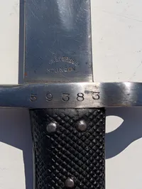 Dansk Model 1867 bajonet med serienummer 40 B 597