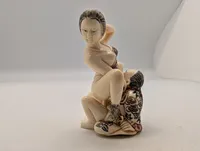 Antik JAPANESE HAND CARVED EROTIC NETSUKE FIGURES EDO / MEIJI PERIODE