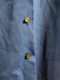 Vintage FDJ (Freie Deutsche Jugend) blå arbejdsjakke med broderet emblem Østtyskland DDR