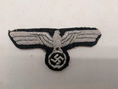 Tysk Wehrmacht Officer Brystørn i Sølvbroderi WW2 