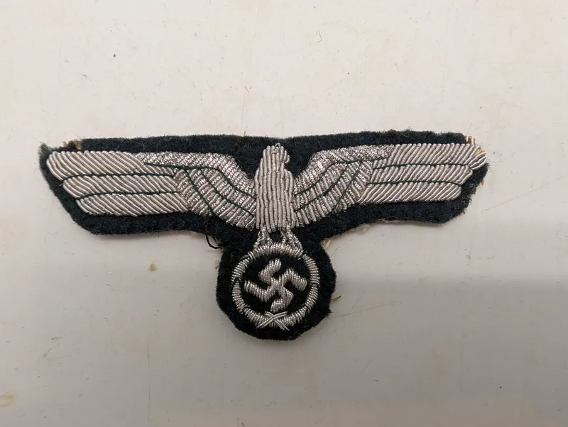 Tysk Wehrmacht Officer Brystørn i Sølvbroderi WW2 