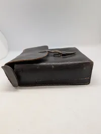 Militær lædertaske med spænde og klaplukning Tysk WW2 