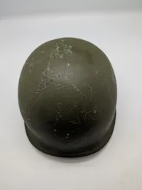 Vintage US Military M1 Steel Helmet Shell WW2 Front seam fixed ball 