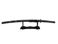 Japanese Style Katana with Bushido Inscribed Scabbard and Display Stand